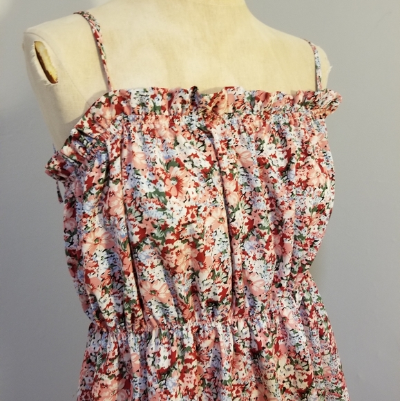 SEXY SHEIN FLORAL ROMANTIC TANK CROP TOP CAMI PLUS SIZE 4XL SPAGHETTI STRAPS Y2K - Picture 3 of 8